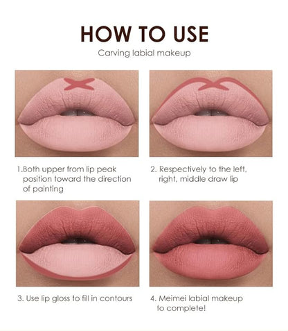 BestLand 6Pcs Matte Liquid Lipstick + Lip Liner Pens Set, One Step Lips Makeup Kits Pigment Velvety Nude Lip Stain Waterproof Long Wear Lip Gloss Make up Gift Set (Graceful Nudes Collection)