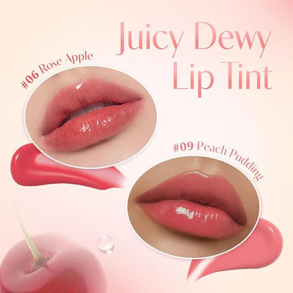 dasique Juicy Dewy Tint Duo Set #06 Rose Apple & #09 Peach Pudding | Gift Cream Blending Cheek Pink Choux