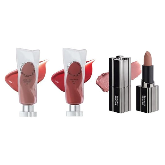 MUZIGAE MANISON City Chic Trio - 04 Layered | Objet water 01 Signature & 02 Spicy & Moodwear Blur 04 Layered | K-Beauty Lip Stain Matte Lipstick