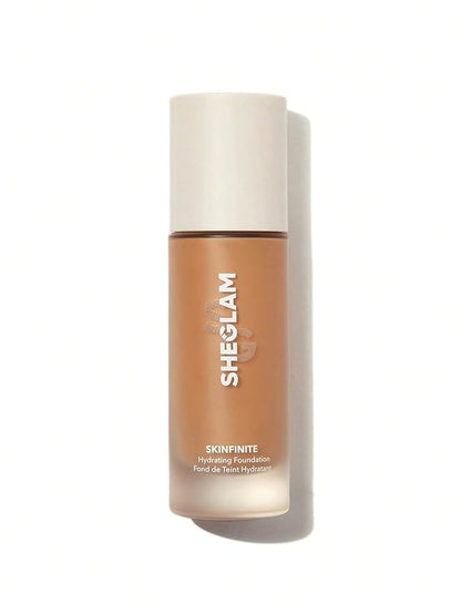SHEGLAM Skinfinite Hydrating Foundation Flawless Dewy Foundation Hydrating Coverage Invisible Pore Concealer Pore-less Non-Greasy Lightweight Natural Soft Liquid Foundation-Earth