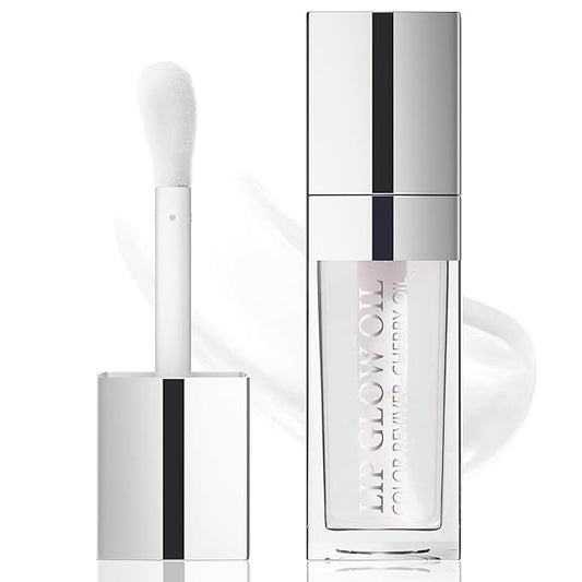 MAEPEOR Hydrating Lip Glow Oil 10 Colors Moisturizing Lip Oil Gloss Non-sticky Transparent Lip Gloss Long Lasting Nourishing Tinted Lip Balm with Big Brush Head (IColors 00)