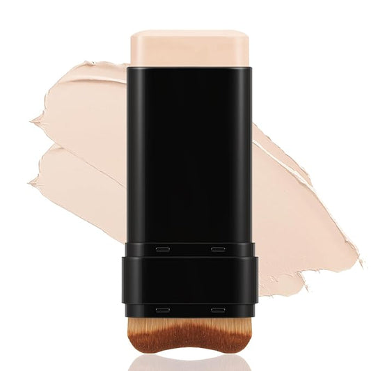 Matte Foundation Stick Makeup, Full Coverage Foundation Stick, Long Lasting, Concealer And Contour With Built In Applicator