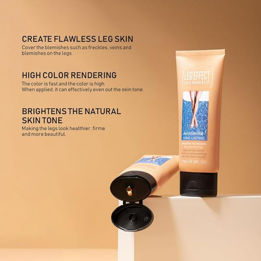 Leg and Body Makeup, Skin Perfecting Body Foundation, Tattoo Cover Up Makeup, Spider Vein Concealer for Leg and Body Scar Cover up Makeup, Flawless Looking Legs, Evens Skin Tone (Medium Golw)