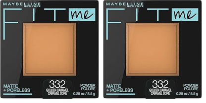 Maybelline Fit Me Matte + Poreless Pressed Face Powder Makeup, Golden Caramel, 1 Count (Pack of 2)