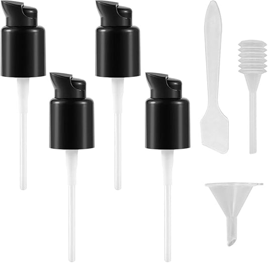 4 Pcs Replacement Foundation Pump Compatible with Maybelline Fit Me Liquid Foundation, Plastic Cosmetic Liquid Foundation Make-Up Pump Replacement Tool(with Spoon, Dropper, Funnel)