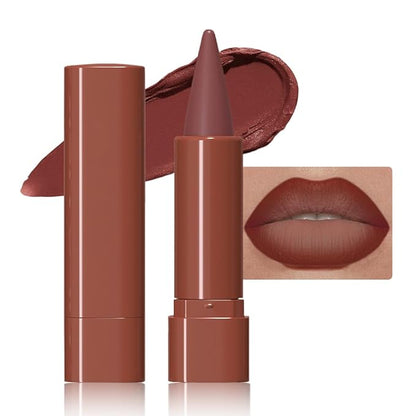 Sculpting Matte Lip Liner pencil,Gradient Matte Lipstick Crayon,Smooth Creamy Texture lip Pencil, Waterproof Smudge Proof Lipstick Pencil,Highly Pigmented Lip Makeup,Vegan Beauty.03#