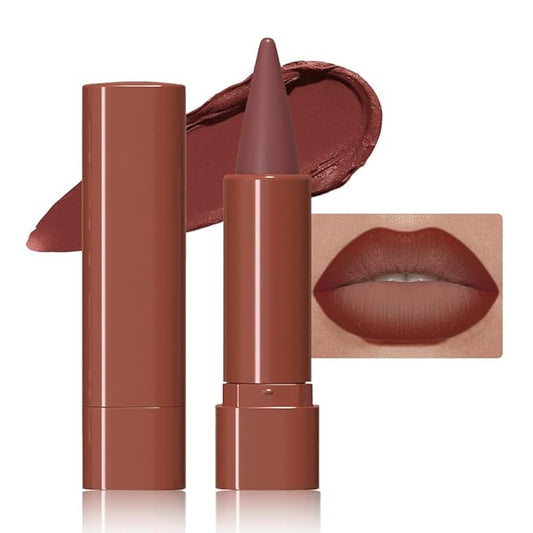 Sculpting Matte Lip Liner pencil,Gradient Matte Lipstick Crayon,Smooth Creamy Texture lip Pencil, Waterproof Smudge Proof Lipstick Pencil,Highly Pigmented Lip Makeup,Vegan Beauty.03#