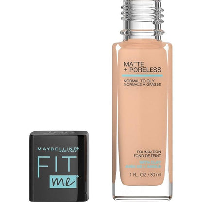 Maybelline Fit Me Matte + Poreless Liquid Foundation Makeup, Buff Beige, 1 fl. oz. (Pack of 2)