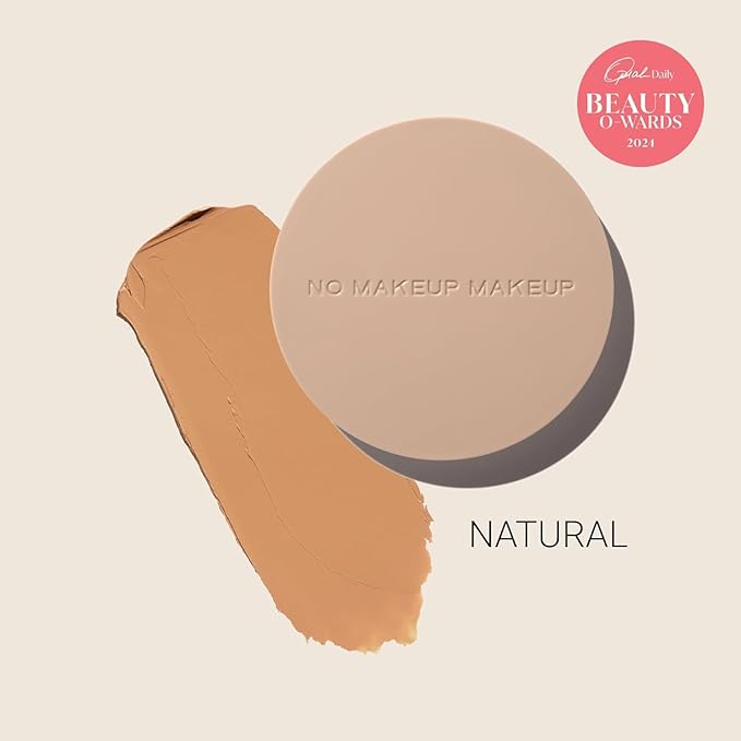 Foundation by No Makeup Makeup | Conceal & Correct with Long-Lasting, Buildable Formula & Lightweight Soft Finish | Cruelty-Free, Vegan, Fragrance-Free | Natural