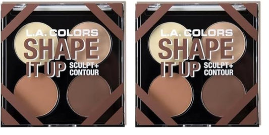 L.A. COLORS Show It Off & Shape It Up Palette, Shape It Up Sculpt & Contour CFP638 (Pack of 2)