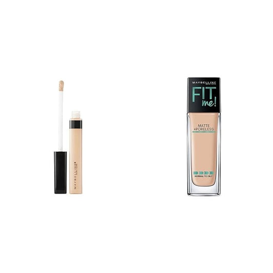 Maybelline Fit Me Matte + Poreless Foundation 1 Count and Fit Me Concealer 1 Count