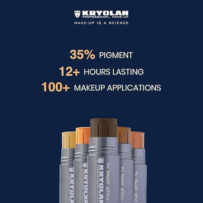 Kryolan TV Paint Stick - 042 Kryolan Makeup - Makeup Foundation - Makeup for TV, Theater, Stage, Acting, Face and Body, Full Coverage Concealer Foundation - Made in USA (25 g)