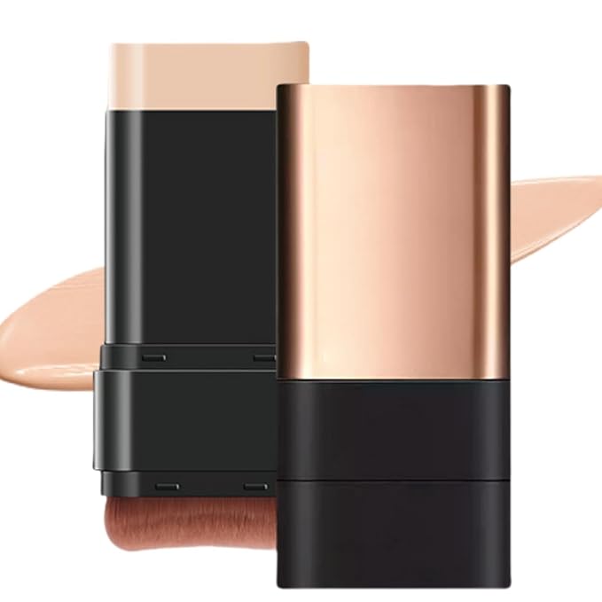 Makeup,2 In 1 Foundation Stick,Color Changing Foundation,Boosted Skin Tint,Bottom With Brush(Natural color,1Pcs)