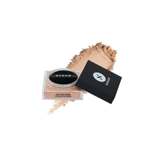 Sugar Cosmetics Set The Tone Tinted Powder30 Chococcino (Medium) Long-Lasting, Oil-Controlling, Smooth Application