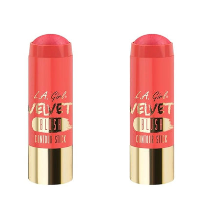 L.A. Girl Velvet Contour Sticks, Blush My Bae, 0.2 Ounce (Pack of 6)