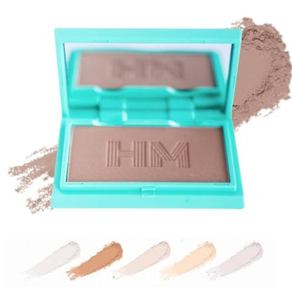 Travel Size Pressed Powder - Haute Minute Makeup Complexion Perfection Mini Powder - Perfect For Travel or Your Purse! (Neutral Dark)