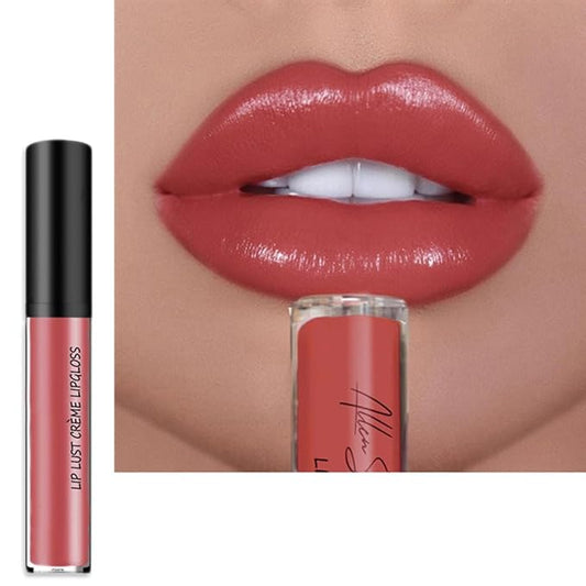 12 Colors Cream Texture Lipstick,Waterproof Creamy Lip Gloss,Non-Stick to Cup Non-Fading Long-Lasting Moisturizing Velvet Liquid,Hydrating Lip Natural Jelly Lipstick(11#,0.2Fl Oz/6ml)