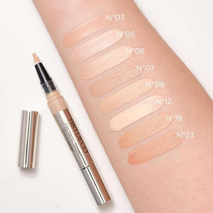 ARTDECO Perfect Teint Concealer - Light Peach N°05 - Light-Reflecting Concealer with Brush Applicator - No Signs of Tiredness - Medium Coverage - Water-Resistant - Long Lasting - Makeup - 0.07 Fl Oz