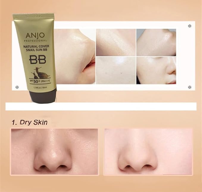 [ANJO] Natural Cover Snail Sun BB Cream SPF 50+PA+++ 50ml X 1EA / Makeup Base/Snail Mucus/Korean Cosmetics