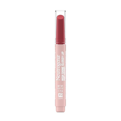 Neutrogena High Shine Glossy Lip with Maracuja Oil + Vitamins & Antioxidant Vitamin E, Nourishing Glossy Lip, Non-Retractable, Pigmented For Buildable Color, Sweet Raspberry, 0.07 oz