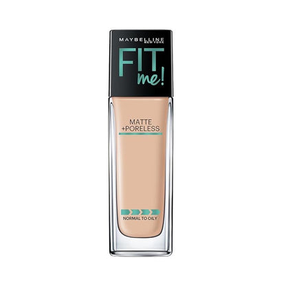 Maybelline Fit Me Matte + Poreless Liquid Foundation Makeup Bundle with Ivory and Classic Ivory, 1 Count