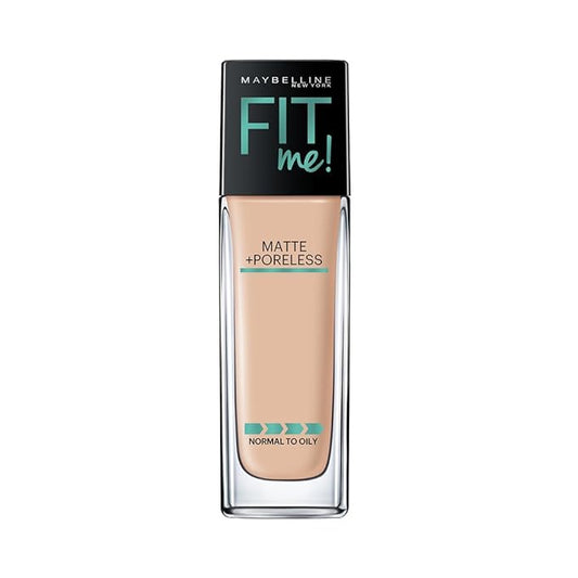Maybelline Fit Me Matte + Poreless Liquid Foundation Makeup Bundle with Ivory and Classic Ivory, 1 Count