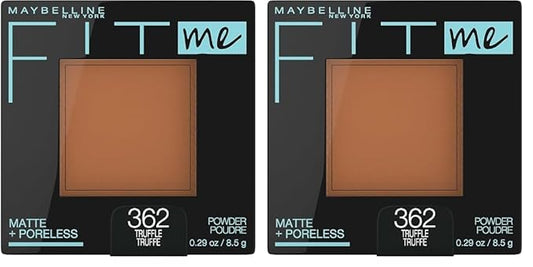 Maybelline Fit Me Matte + Poreless Pressed Face Powder Makeup, Truffle, 1 Count (Pack of 2)