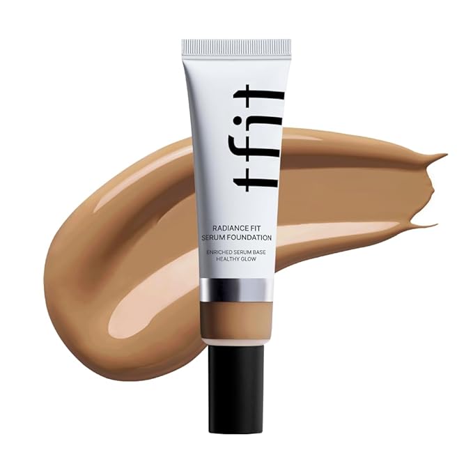 Radiance Fit Serum Foundation - Flawless Coverage, Dewy finish, Long-lasting, Lightweight, Korean Makeup,1.05 Oz. (N05 Toffee, 1.05 Oz.)