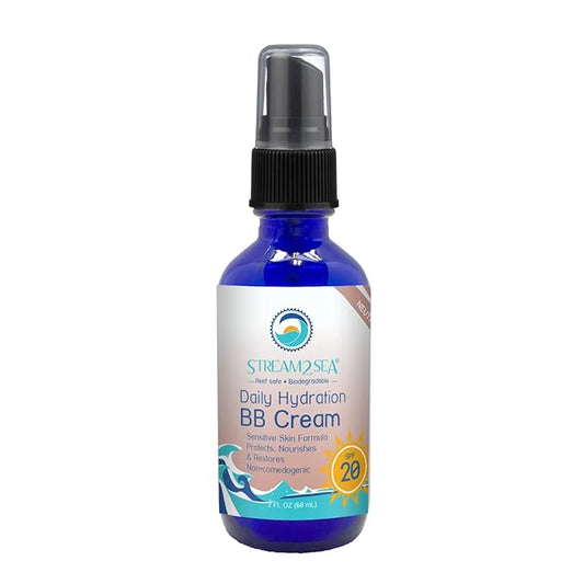 STREAM 2 SEA Daily Hydration BB Cream with SPF 20 | 2 Fl Oz Reef Safe Paraben Free & Eco Friendly Neutral Tint Beauty Balm Cream | Nourishing & Hydrating Tinted Moisturizer For Face