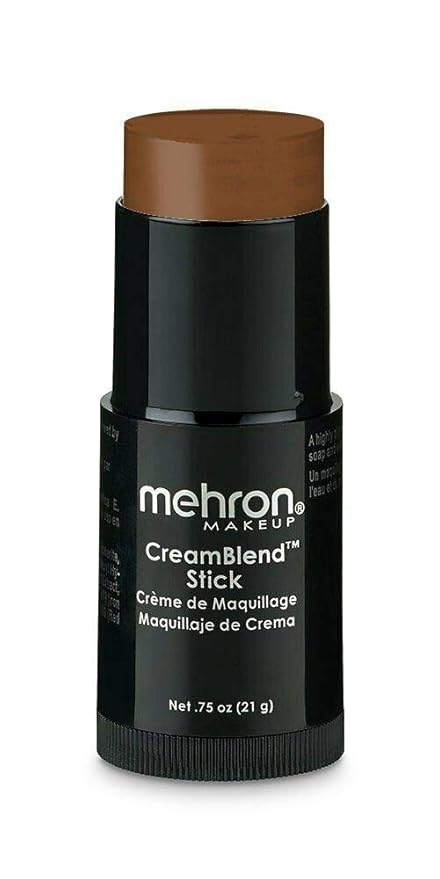 Mehron Makeup CreamBlend Stick - Foundation (.75 ounce) (Light Ebony)