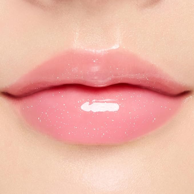 DEARDAHLIA Dear Dahlia Paradise Sparkle Lip Glaze – High-Shine Vegan Lip Gloss for Juicy, Glassy Lips with Glitter or Shimmer Finish, Lip Plumper, Cooling Plumping Formula, 0.19 fl oz - CRYSTAL