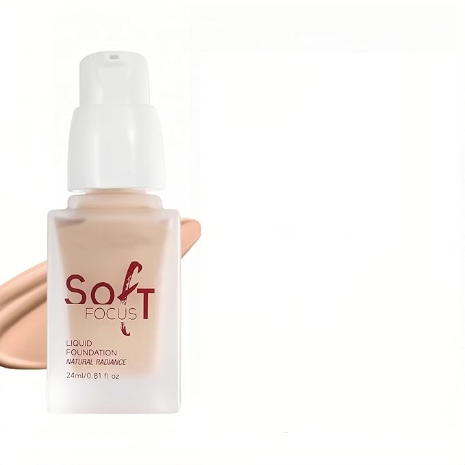 Full Coverage Foundation 10 Colors Natural Lightweight Smooth Creamy Foundation Long-lasting Longwear Matte Oil-Control Foundation (Color 04)