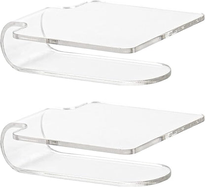 Framendino, 2 Pieces Makeup Palette Acrylic Hand-held Mixing Tray for Foundation, Eyeshadow, Powders, Cosmetics and Nail Art Manicure