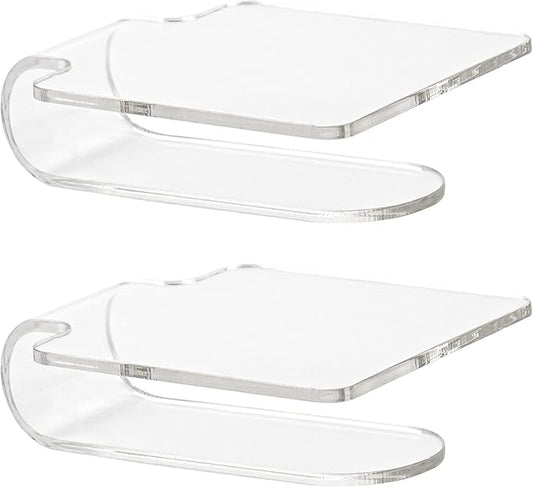 Framendino, 2 Pieces Makeup Palette Acrylic Hand-held Mixing Tray for Foundation, Eyeshadow, Powders, Cosmetics and Nail Art Manicure