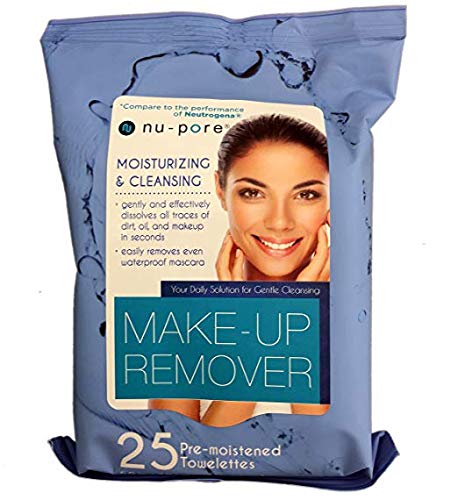 Makeup Remover Nu-pore Cleansing and Moisturizing Wet 25 Towelettes, (Lot of 1)
