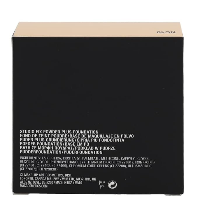 MAC Studio Fix Powder Plus Foundation - NC40 Foundation Women 0.52 oz