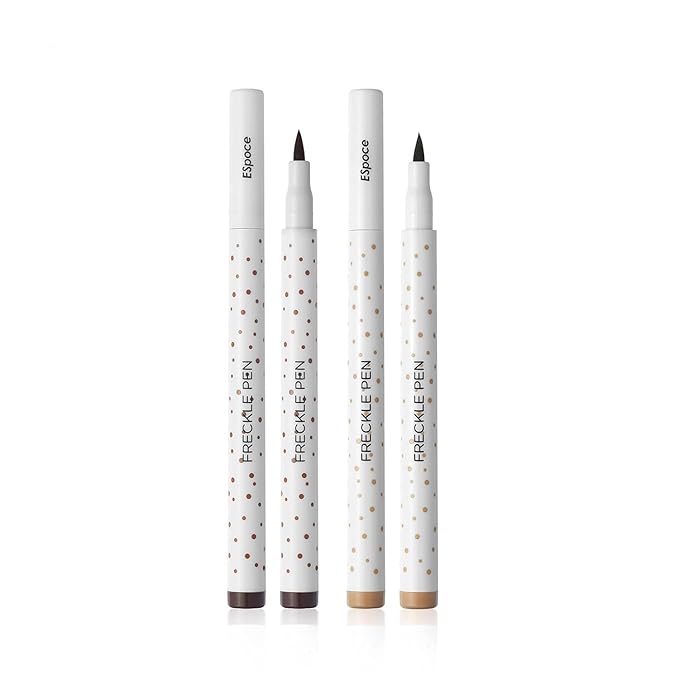 Freckle Pen 2 Colors Waterproof Long Lasting Quick Dry Small Spot Natural Like Face Freckle Makeup Pen, Dark Brown and Light Brown, Upgrade Design
