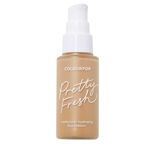 ColourPop Pretty Fresh Liquid Foundation - Hydrating Foundation with Medium, Buildable Coverage & a Natural Finish - Enriched with Hyaluronic Acid & Coconut Water - Medium 100W (1 oz)