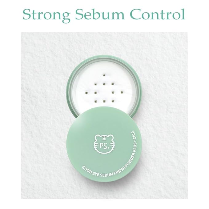 Goodbye Sebum Control Finish Powder 5g – Lightweight CICA Face & Hairline Powder for Oil Control and Long-Lasting Soft Matte Finish (CICA)
