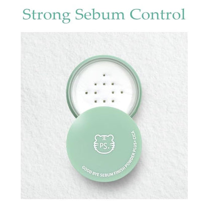 Goodbye Sebum Control Finish Powder 5g – Lightweight CICA Face & Hairline Powder for Oil Control and Long-Lasting Soft Matte Finish (CICA)
