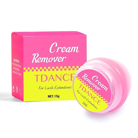 TDANCE Cream Lash Remover for Lash Extensions, Lash Extension Remover, Low Irritation Cream for Sensitive Skin, Professional Eyelash Extension Remover for Salon(Lash Remover,15g)