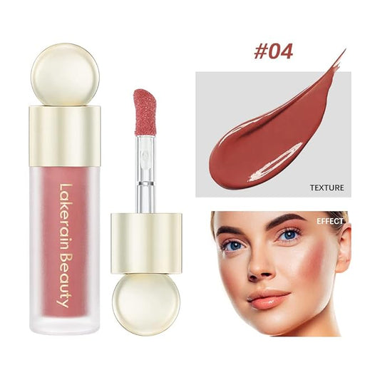 GL-Turelifes Soft Cream Blush Makeup, Liquid Blush for Cheeks, Natural-Looking Long Lasting, Smudge Proof, Velvet Mousse,Dewy Finish, Easy to Blend Blusher (#4)