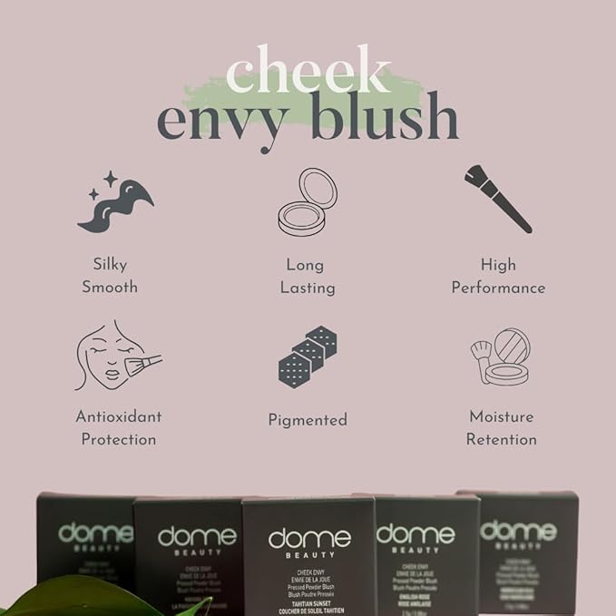 Cheek Envy Blush for Cheeks - Infused with Vitamins & Antioxidants, Long-Lasting, Buildable, Smooth Finish, Clean Beauty - English Rose Makeup Blush Powder 0.88 oz