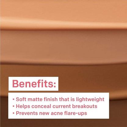 Almay Foundation, Acne Face Makeup with Salicylic Acid, Face Makeup with Skincare Ingredients, Matte Finish, Hypoallergenic, Cruelty Free, Dermatologist Tested Foundation, 200 Buff, 1 Oz