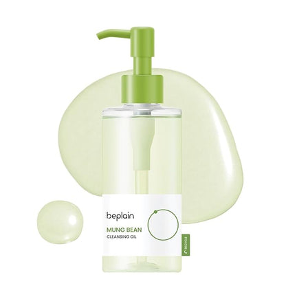 beplain Mung Bean Cleansing Oil(6.76fl.oz/200ml)| Fragrance-Free | Non-Comedogenic Tested| Makeup Blackhead Remover & Deep Pore Cleanser| Suitable for Sensitive Skin| Double Cleansing Korean Skincare