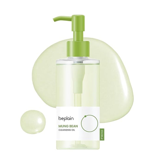 beplain Mung Bean Cleansing Oil(6.76fl.oz/200ml)| Fragrance-Free | Non-Comedogenic Tested| Makeup Blackhead Remover & Deep Pore Cleanser| Suitable for Sensitive Skin| Double Cleansing Korean Skincare