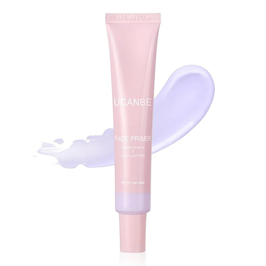 UCANBE Tone Adjusting Primer: Smooth Lightweight Face Primer - Facial Makeup Long-lasting Prime for Brightens and Evens Yellow Skin（Purple，1.06 Oz）