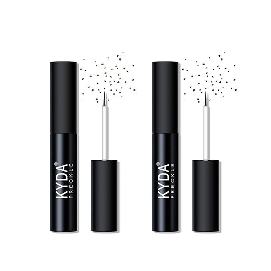 2 Colors Liquid Freckle Pen, Natural Like Freckle Makeup Pen Soft Dot Spot, Waterproof and Smudgeproof Quick Dry for Instant Create Realistic Freckles Make Up(Dark Brown+Light Brown)
