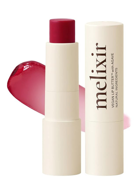 Melixir Vegan Lip Butter, Mothers Day Gifts, Dirty Pink(Tinted) (+17 more colors) 0.13oz, Bee Free, Petrolatum Free, Deep Nourishing Plant-Based Vegan Chapstick