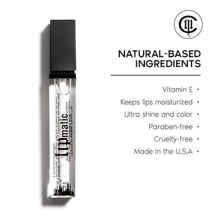 LipMatic Glaze LipShine- Moisturizing Vitamin E Lip Makeup for Women, Beeswax and Natural Organic Ingredients, Long-Lasting Lip Gloss, High-Definition Clear Shine Finish, Cruelty & Paraben Free